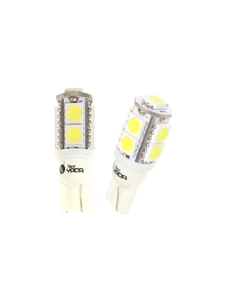 Светодиод Nord-Yada T10-9SMD (size 5050) 12V W5W теплый белый 1.2W 45lm (2шт в 1 уп.) 900295