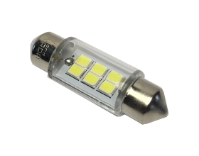 Светодиод Nord-Yada 12V T11x36-S8.5 (6SMD) C5W белый 0.36W 36lm 2 шт. 900302