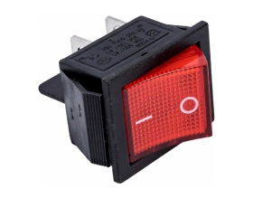 Клавиша Nord-Yada 250V 16А красная с подсветкой (4контакта) ON-OFF (2шт в упаковке) 905460