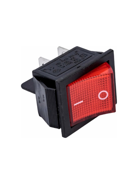 Клавиша Nord-Yada 250V 16А красная с подсветкой (4контакта) ON-OFF (2шт в упаковке) 905460