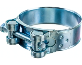 Силовой хомут Nord-Yada Д: 60-63 мм, Ш: 22 мм, Т: 1,2 мм, болт: М6х55, оцинкованная сталь 905996