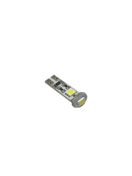 Светодиод Nord-Yada T10 BM 3SMD (size 5050) W5W (W2,1x9,5d) 12V белый 30lm 1.6W (с резистором) (2 шт в 1 упаковке) 902703