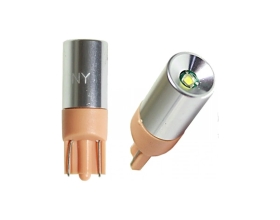 Светодиод Nord-Yada T10 1SMD (CREE) в алюминиевый корпус CANBUS 12V base: W2.1 9.5 d 1.44 W 30 lm (2 шт в 1 упаковке) 904602