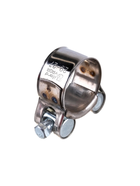 Силовой хомут Nord-Yada Д: 27-29 мм, Ш: 18 мм, Т: 0,6 мм, болт: М5х40, нерж. сталь 902877