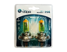 Лампа Nord-Yada H4 12V 60/55W P43t YELLOW 2шт, блистер TM Nord YADA 902149