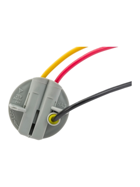 Двухконтактный патрон Nord-Yada под лампу P21/5W 1157 с проводами, пластик 904366