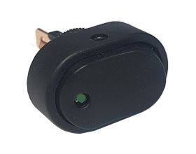 Овальная клавиша Nord-Yada 12V 20А с зеленой LED подсветкой (3контакта) ON-OFF (2шт в упаковке) 905931