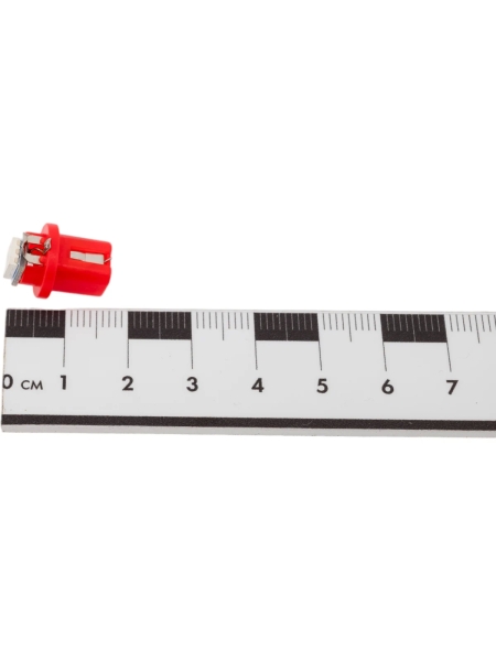Светодиод Nord-Yada T5 B8,5d-02 (1SMD) 12V W1.2W Base: B8.5d 0.1W 0.8 lm красный (2 шт в 1 упаковке) 901986