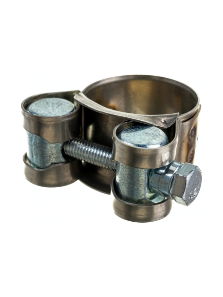 Силовой хомут Nord-Yada Д: 23-25 мм, Ш: 18 мм, Т: 0,6 мм, болт: М5х40, нерж. сталь 903115