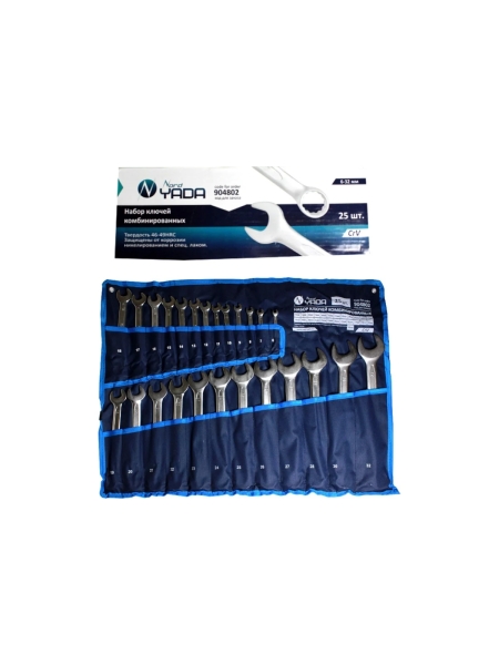 Набор комбинированных ключей Nord-Yada 25 пр: 6-28, 30, 32 мм планшет TM Nord YADA 904802