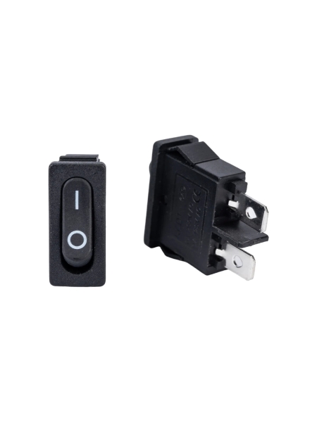 Клавиша Nord-Yada 250V 6А Mini черная (2конт.) ON-OFF (2шт в упаковке) 905471