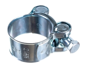 Силовой хомут Nord-Yada Д: 29-31 мм, Ш: 20 мм, Т: 0,8 мм, болт: М6х50, оцинкованная сталь 905987