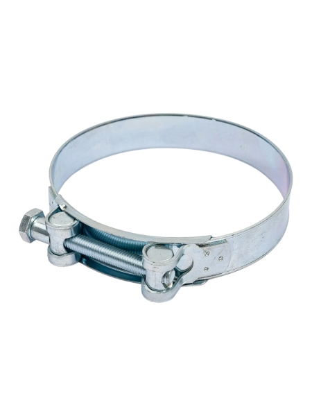 Силовой хомут Nord-Yada Д: 131-139 мм, Ш: 26 мм, Т: 1,7 мм, болт: М10х85, оцинкованная сталь 906008