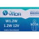 Лампа Nord-Yada W1.2W 12V пласт. цоколь BX8.5D, панель приборов 900269