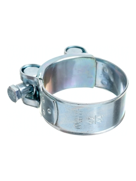 Силовой хомут Nord-Yada Д: 44-47 мм, Ш: 22 мм, Т: 1,2 мм, болт: М6х55, оцинкованная сталь 905992