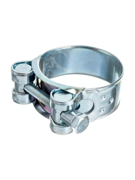 Силовой хомут Nord-Yada Д: 44-47 мм, Ш: 22 мм, Т: 1,2 мм, болт: М6х55, оцинкованная сталь 905992