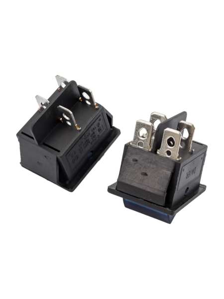 Клавиша Nord-Yada 250V 16А синяя с подсветкой (4контакта) ON-OFF (2шт в упаковке) 905461