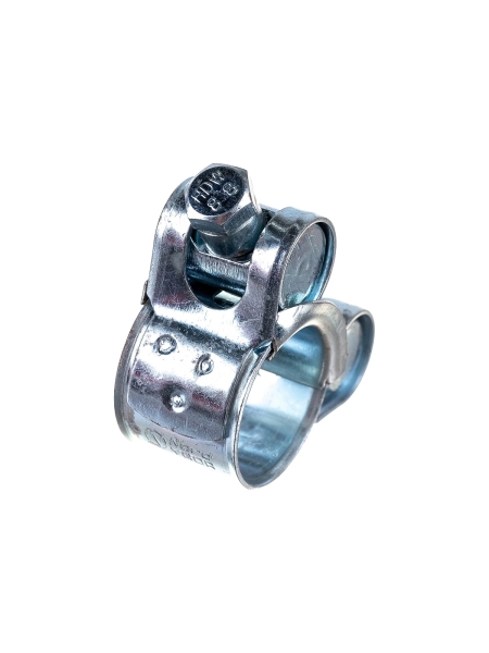 Силовой хомут Nord-Yada Д: 17-19 мм, Ш: 18 мм, Т: 0,6 мм, болт: М5х40, оцинкованная сталь 905982