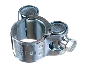 Силовой хомут Nord-Yada Д: 17-19 мм, Ш: 18 мм, Т: 0,6 мм, болт: М5х40, оцинкованная сталь 905982