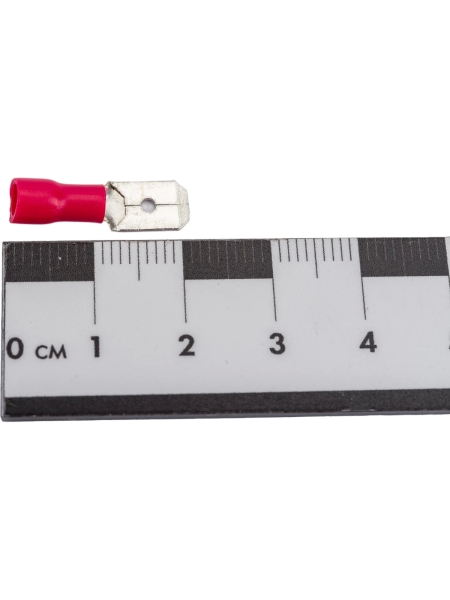 Изолированная клемма "папа" Nord-Yada 6.3мм 0.5-1.5кв.мм (красная) 905345