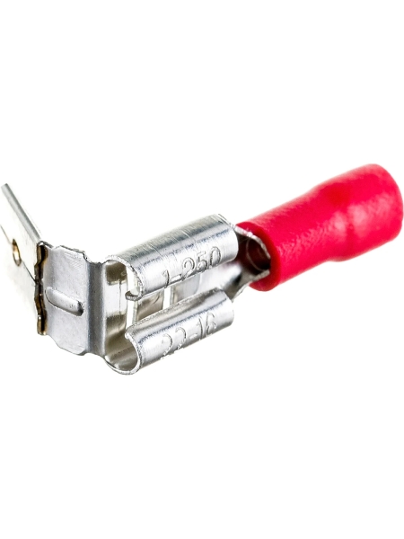 Изолированная клемма "мама"+"папа" Nord-Yada 2в1 6.3мм+штекер-6.3мм 0.5-1.5кв.мм (красная) 906329