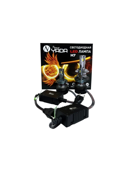 Светодиодная лампа головного света Nord-Yada н7 12-48 60 w, 6000 k, 10000 Лм, canbus 2 шт в комплекте 909386
