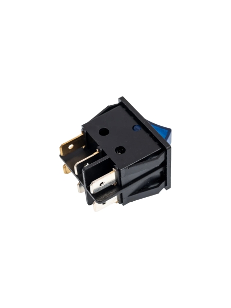 Двойная клавиша Nord-Yada 250V 15А синяя с подсветкой (6контактов) ON-OFF (2шт в упаковке) 905450