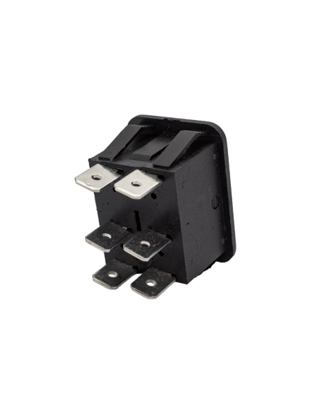 Клавиша Nord-Yada 250V 16А с нейтралью без фиксации черная (6контактов) ON-OFF-ON (2шт в упаковке) 905445