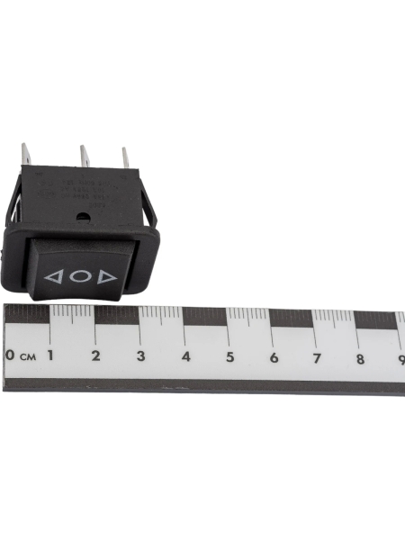 Клавиша Nord-Yada 250V 16А с нейтралью без фиксации черная (6контактов) ON-OFF-ON (2шт в упаковке) 905445