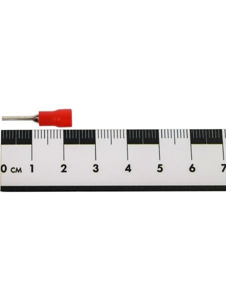 Штыревая круглая изолированная клемма Nord-Yada с ПВХ манжетой 0,5-1,5 кв.мм 907396