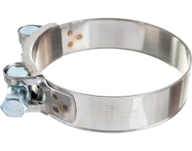 Силовой хомут Nord-Yada Д: 86-91 мм, Ш: 24 мм, Т: 0,8 мм, болт: М8х75, нерж. сталь 902893