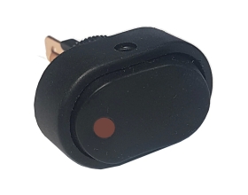 Овальная клавиша Nord-Yada 12V 30А с красной LED подсветкой (3контакта) ON-OFF (2шт в упаковке) 905934