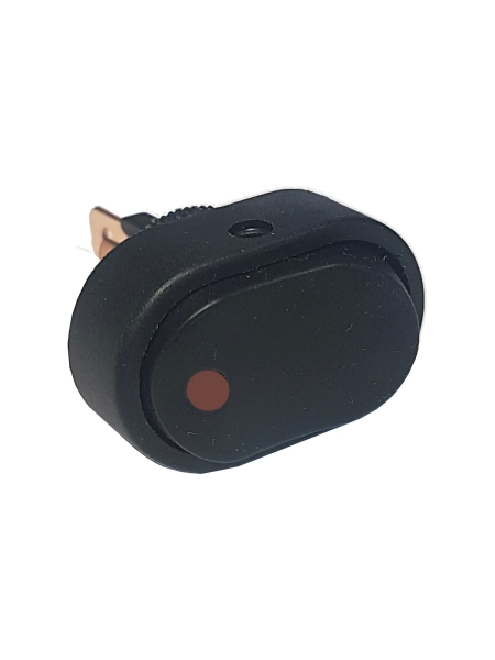 Овальная клавиша Nord-Yada 12V 30А с красной LED подсветкой (3контакта) ON-OFF (2шт в упаковке) 905934