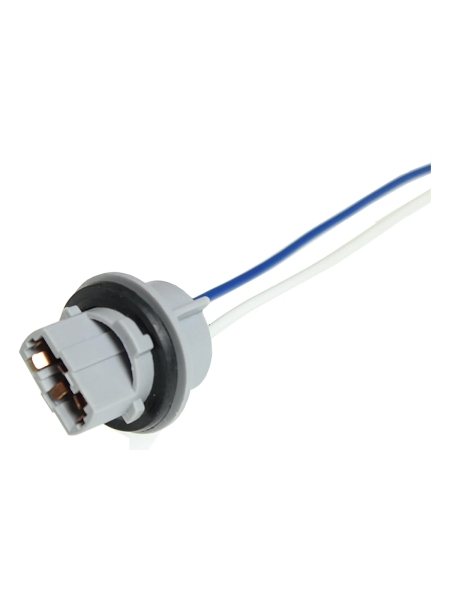 Одноконтактный патрон Nord-Yada под лампу W21W T20 с проводами, пластик 902641