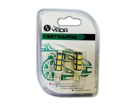 Светодиод Nord-Yada 12V T10 (13SMD,size 5050) W5W белый, блистер, 2 шт. TM NORD YADA 902588