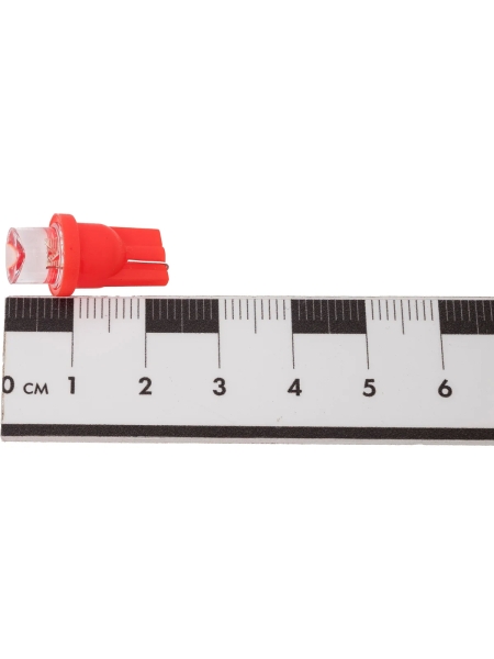 Светодиод Nord-Yada T10-01 (1LED) 12V W5W Base: BW2,1x9,5 D конус красный 0.13 W 0.45 lm (2 шт в 1 упаковке) 902377