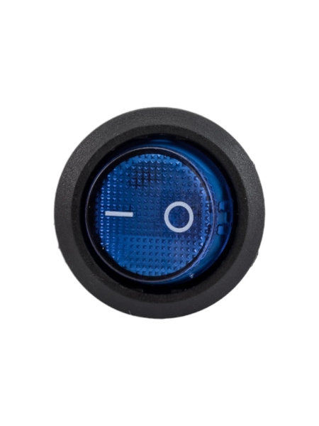 Круглая клавиша Nord-Yada 12V 20А синяя с подсветкой (3контакта) ON-OFF (2шт в упаковке) 905480