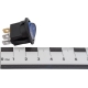 Круглая клавиша Nord-Yada 12V 20А синяя с подсветкой (3контакта) ON-OFF (2шт в упаковке) 905480