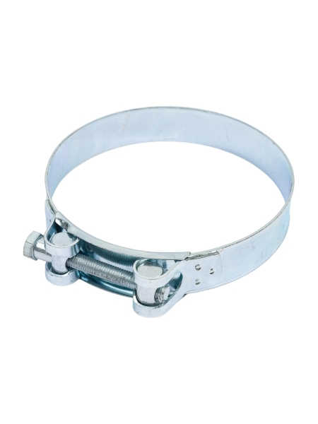 Силовой хомут Nord-Yada Д: 122-130 мм, Ш: 24 мм, Т: 1,5 мм, болт: М8х75, оцинкованная сталь 906007