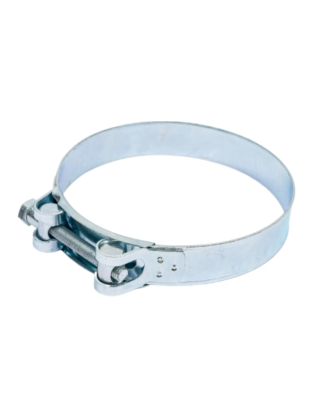 Силовой хомут Nord-Yada Д: 122-130 мм, Ш: 24 мм, Т: 1,5 мм, болт: М8х75, оцинкованная сталь 906007