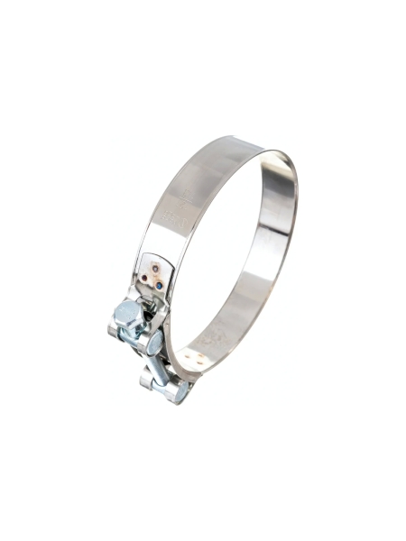 Силовой хомут Nord-Yada Д: 113-121 мм, Ш: 24 мм, Т: 0,8 мм, болт: М8х80, нерж. сталь 902897