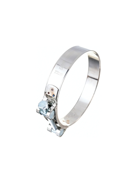 Силовой хомут Nord-Yada Д: 113-121 мм, Ш: 24 мм, Т: 0,8 мм, болт: М8х80, нерж. сталь 902897