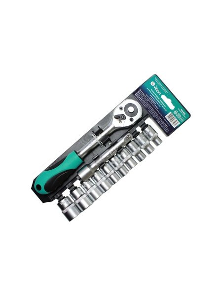 Набор торцевых головок Nord-Yada 1/2" 12 пр. 10-15,17,19-24 c трещоткой 45 зуб. и удл. холдер ТМ NORD 904486