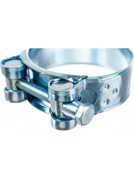 Силовой хомут Nord-Yada Д: 56-59 мм, Ш: 22 мм, Т: 1,2 мм, болт: М6х55, оцинкованная сталь 905995