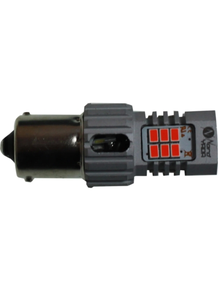 Cветодиод NORD YADA 9-18V BA15S, P21W, 1156-3020-24SMD, 2,1А/1750 Lm, 24 W, c обманкой красный TM 909310