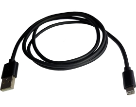 Кабель для зарядки Nord-Yada iPhone USB-Lightning 2А, 1м чёрный (TPE) 908936