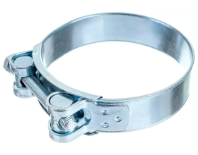 Силовой хомут Nord-Yada Д: 86-91 мм, Ш: 24 мм, Т: 1.5 мм, болт: М8х70, оцинкованная сталь 906002