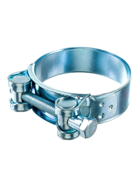 Силовой хомут Nord-Yada Д: 65-70 мм, Ш: 22 мм, Т: 1,2 мм, болт: М6х55, оцинкованная сталь 905998