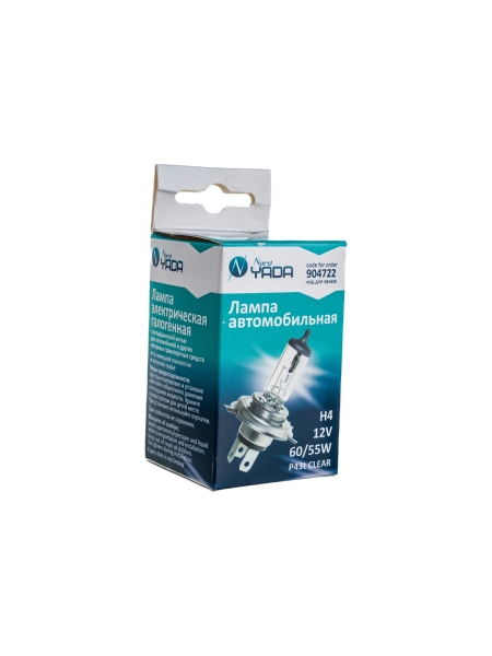 Лампа Nord-Yada H4 12V 60/55W P43t CLEAR PREMIUM LONG LIFE 904722