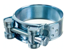 Силовой хомут Nord-Yada Д: 52-55 мм, Ш: 22 мм, Т: 1,2 мм, болт: М6х55, оцинкованная сталь 905994